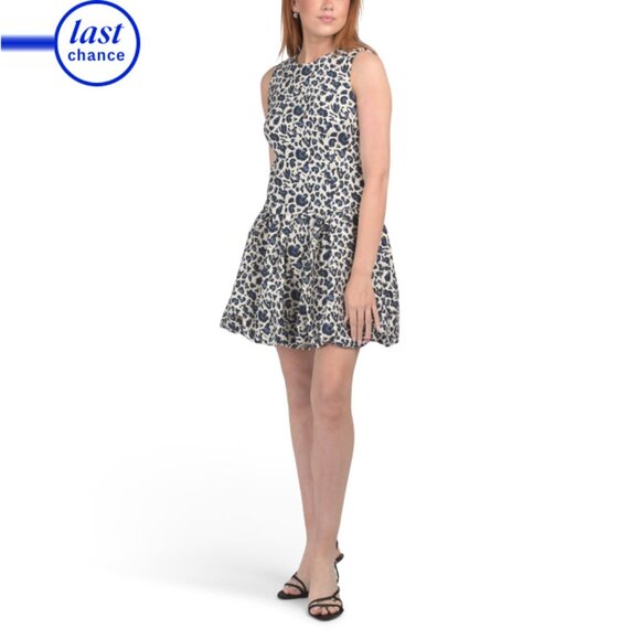 SHOSHANNA Ivory/navy Rafaella Mini Dress - Picture 1 of 2